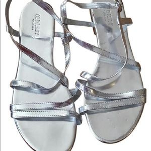 Silver strapped sandals